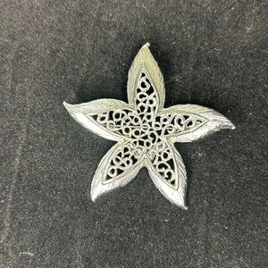 Silver Starfish Vintage Brooch
